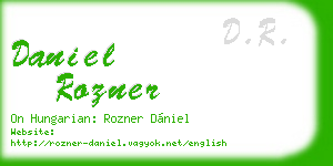 daniel rozner business card